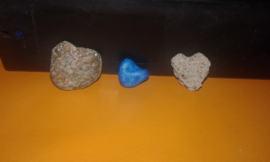 image stones in the shape of hearts