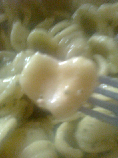 un'orecchietta nel mio piatto a forma di cuore